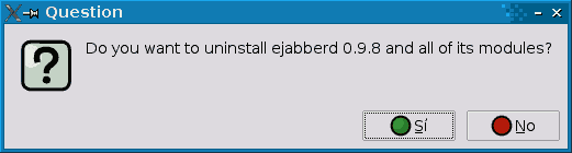 Do you want to uninstall ejabberd?