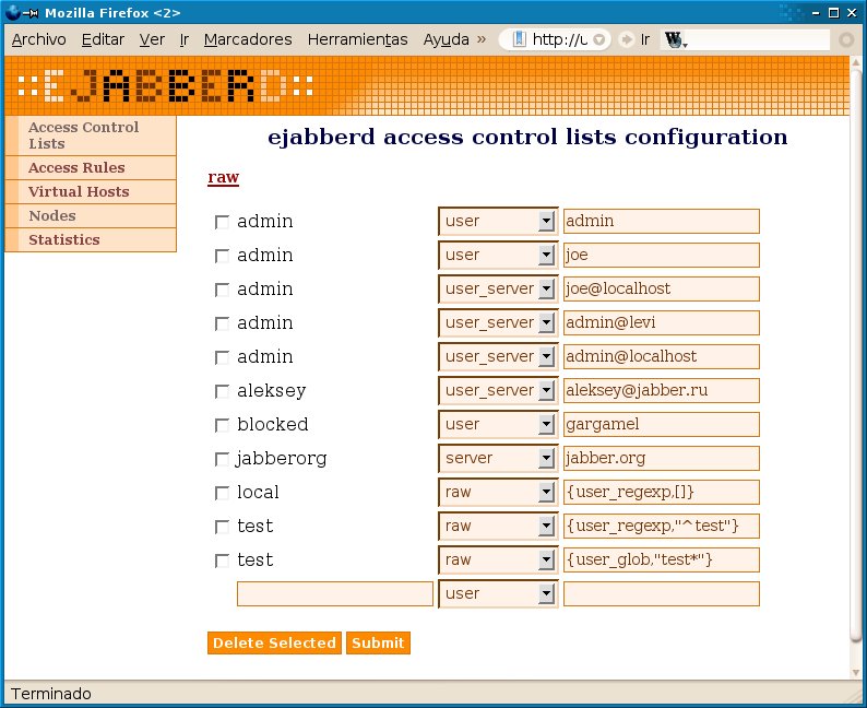 ejabberd screenshot