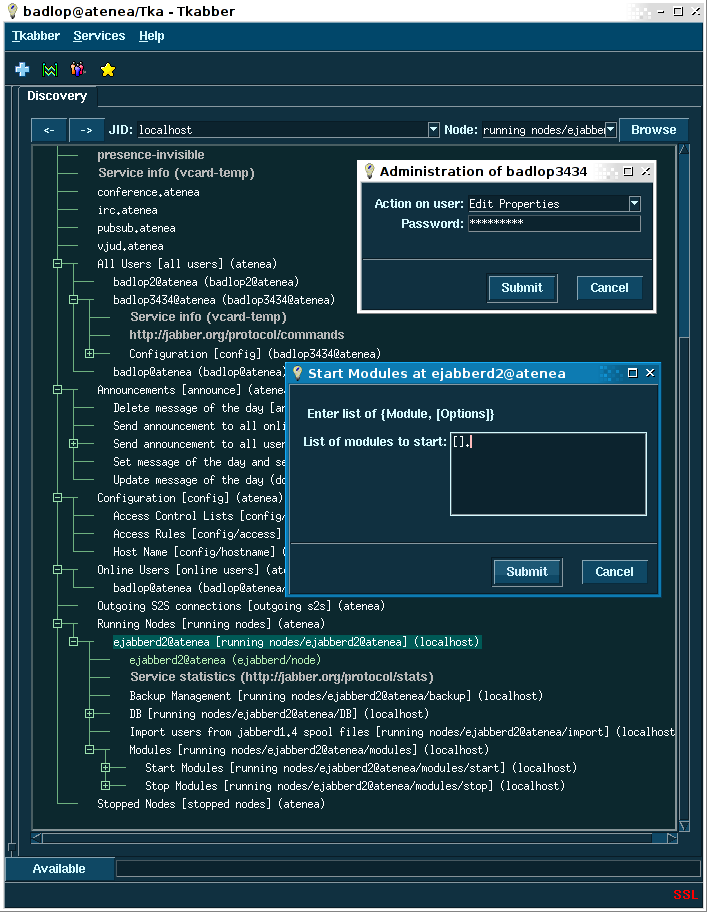 Tkabber Ad-Hoc Commands